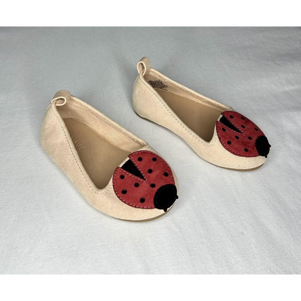 Old Navy Shoes Toddler Girls Size 5 Faux Suede Ladybug Ballet‎ Flats Slip On 5C